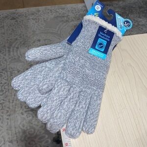 Isotoner Smart gloves dri heather gray one size warm soft‎ cozy water repellent